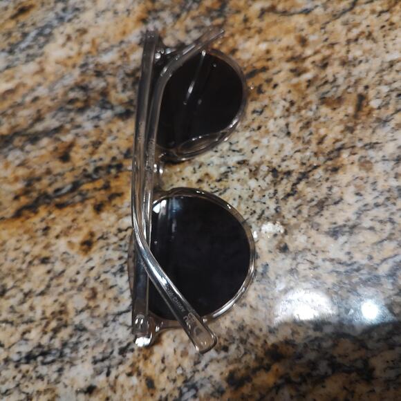 Cotton On Lorne Polarized Sunglasses Mens Gray Transparent Round Frame UV Cal 3 - Picture 11 of 14